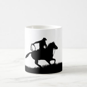 Country Western Cowboy Horse Roping Coffee Mug