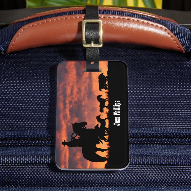 Country Western Cowboy  Luggage Tag (Front Insitu 2)