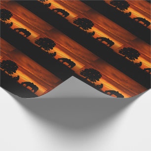 Country Western Cowboy with Horse and Sunset Wrapping Paper