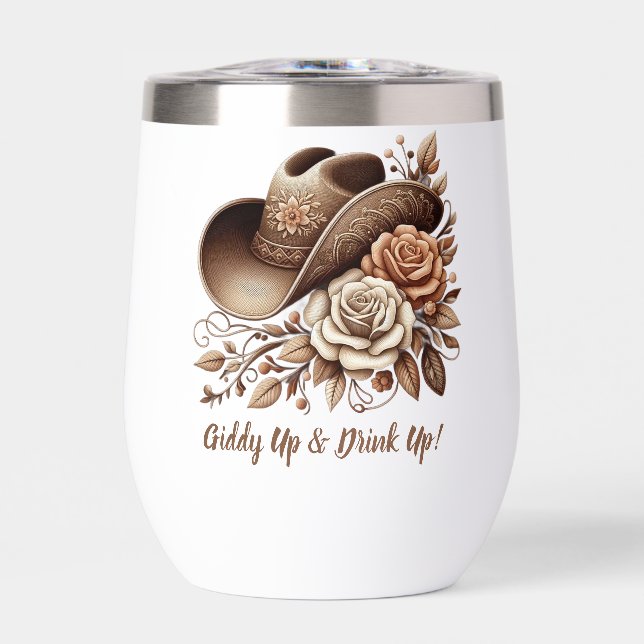 Country Western Cowgirl Hat with Flowers (Front)