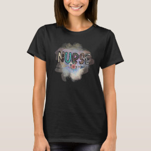 Country Western Floral Nurse T-Shirt