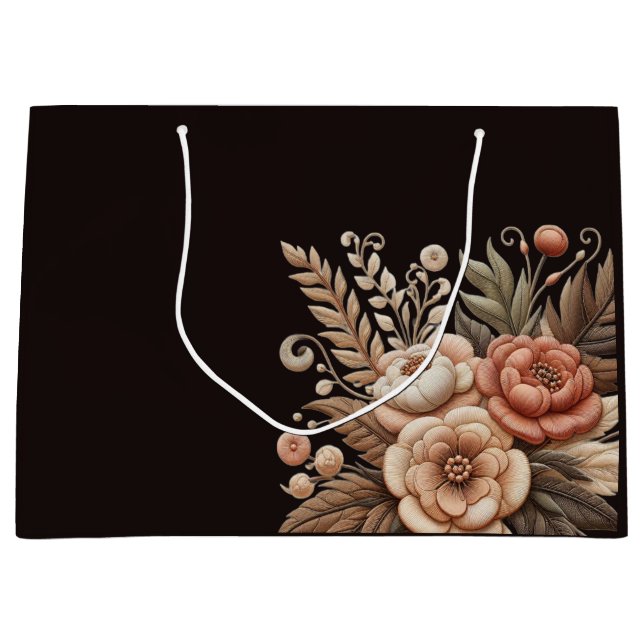 Country Western Flowers Large Gift Bag (Front)