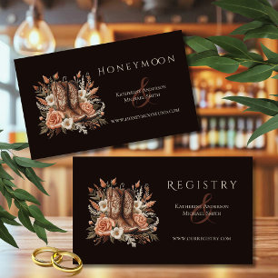 Country Western Flowers with Cowboy Boots Enclosure Card