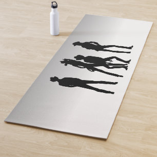 Country Western Fun Black and White Yoga Mat