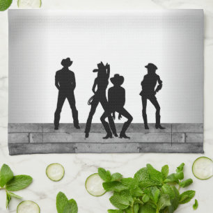 Country Western Fun Tea Towel
