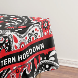 Country Western Hoedown Wild West Paisley Pattern Tablecloth
