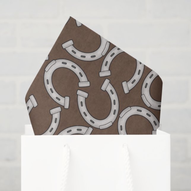 Country Western Horse shoe pattern tissue paper (Gift Bag)