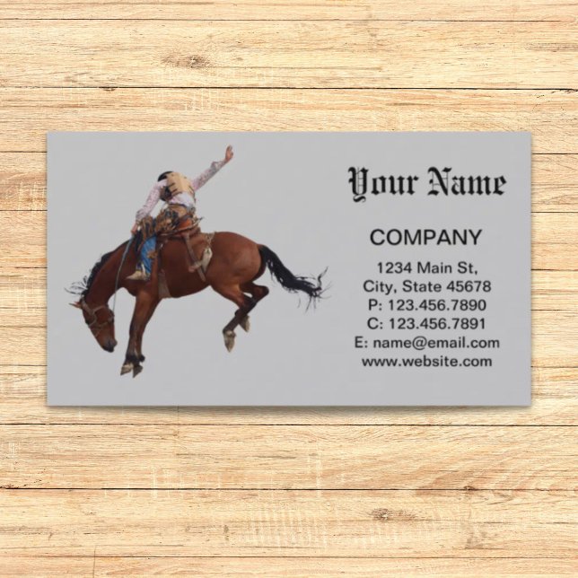 Country Western horseback Riding Rodeo Cowboy Business Card (Country Western horseback Riding Rodeo Cowboy Business Card)