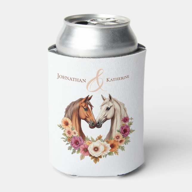 Country Western Horses  Can Cooler (Can Front)