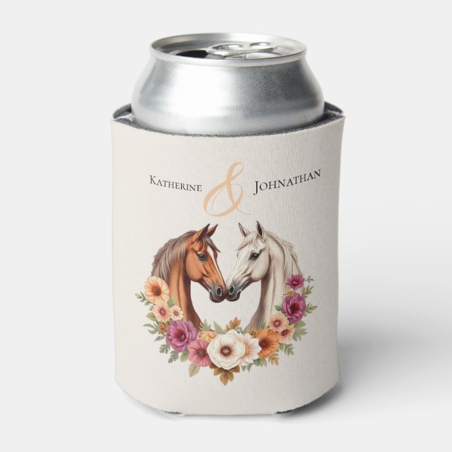 Country Western Horses  Can Cooler (Can Front)