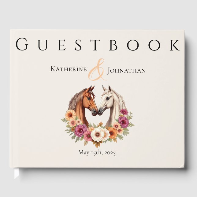 Country Western Horses  Guest Book (Front)