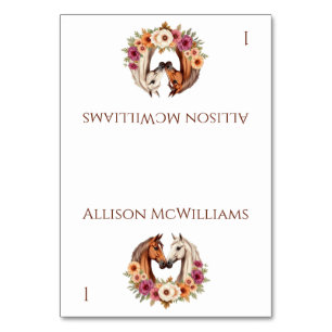 Country Western Horses- Table Number