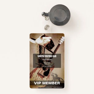 Country Western ID Badge