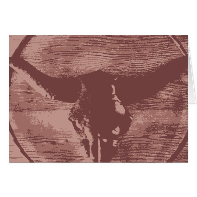 Country Western Longhorns Bull Skull Cowboy Gifts (Front Horizontal)