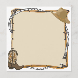 Country Western Party Invite (blank)