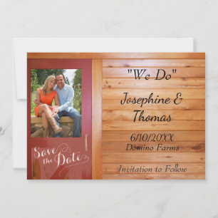 Country Western Photo Save the Date Invitation