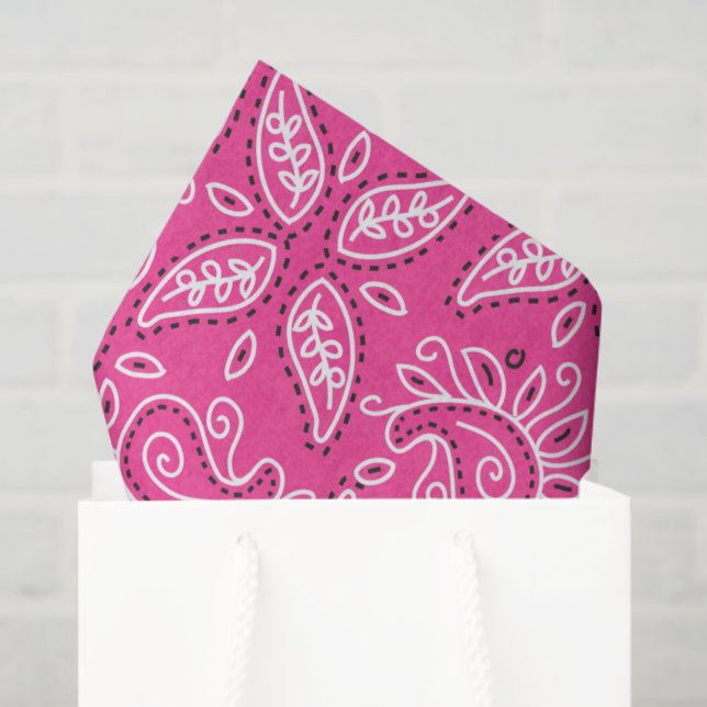 Country Western pink paisley pattern tissue paper (Gift Bag)