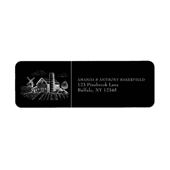 Country Western Return Address Label (Front)