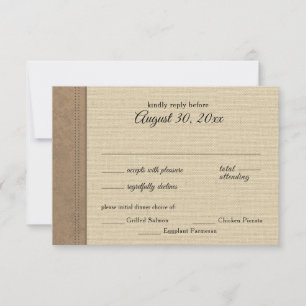 Country Western Rustic Response Card
