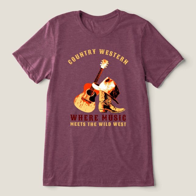 Country Western Tri-Blend Shirt (Design Front)