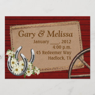 Country Western Wedding Invitation Template
