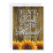 Country Western Wood Sunflower Wedding Invitations