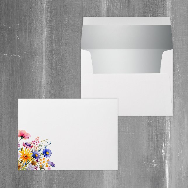 Country Wildflowers Wedding Floral  Envelope (Creator Uploaded)