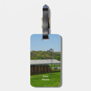 Country Windmill Luggage Tag