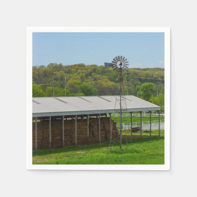 Country Windmill Napkin (Front)