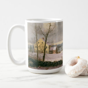 COUNTRY WINTER (1858) Vintage Art Christmas Mug