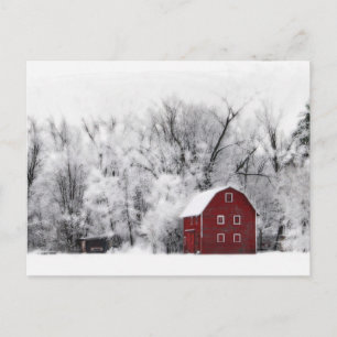 Country winter , postcard