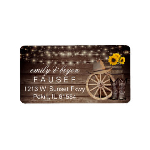 Country Wood Barrel Label