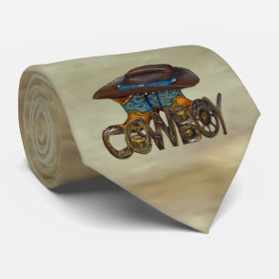 Country Wood Cowboy Tie
