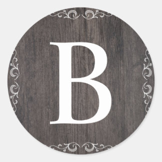 Country Wood  Monogram sticker