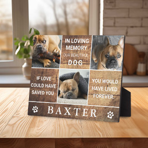 Country Wood Photo Collage Memorial Pet Keepsake Plaque