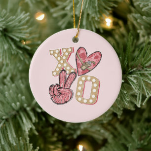 Country XOXO – Wild West Love Ceramic Ornament