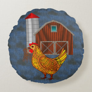 Country Yard Round Cushion