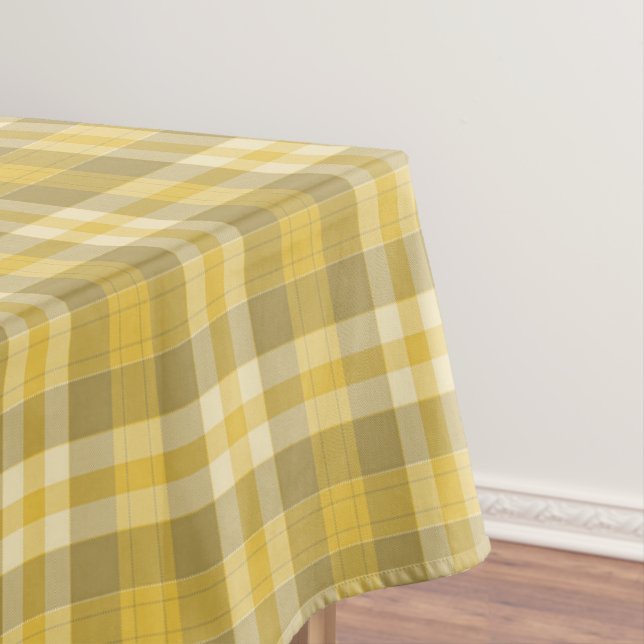 Country Yellow Plaid Tablecloth (In Situ)