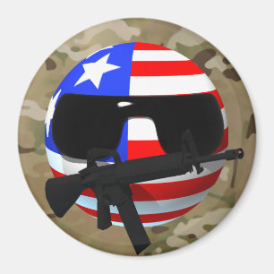Countryball, USAball Multi-cam Magnet