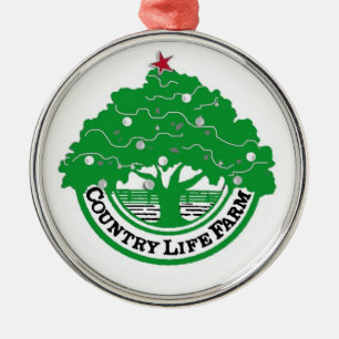 CountryLifeFarm xmas tree Metal Ornament