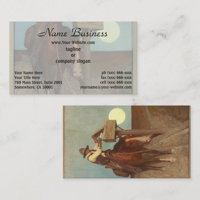 Countryside America: Rural Delivery by N. C. Wyeth Business Card (Front/Back)
