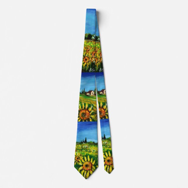 COUNTRYSIDE AND SUNFLOWERS IN TUSCANY TIE (Front)