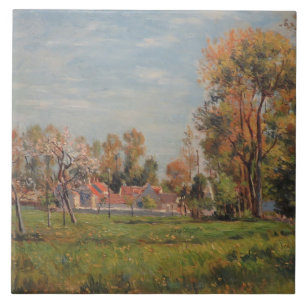 Countryside around Lagny, France (Rural Landscape) Ceramic Tile