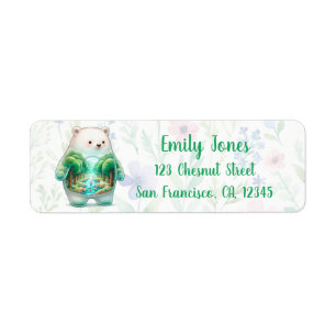 Countryside Bear Dreamscape Return Address Label