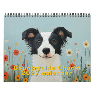 Countryside Charm 2026 Folk Art Wall Calendar
