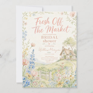 Countryside Cottage Bridal Shower Wildflower  Invitation