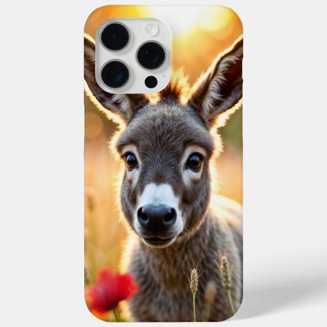 Countryside donkey curious eyes peaceful art Case-Mate iPhone case (Back)
