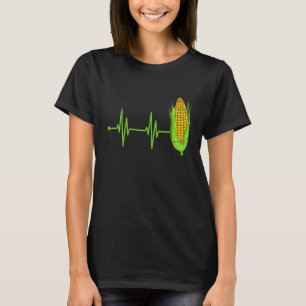 Countryside Farming Corn Heartbeat Gift Patriotic  T-Shirt