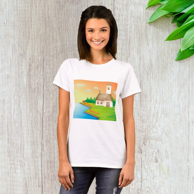 Countryside House by the Lake T-Shirt (Creator Uploaded)