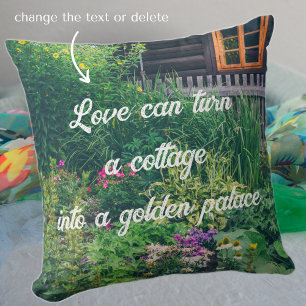 Countryside house with a colourful garden cushion